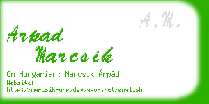 arpad marcsik business card